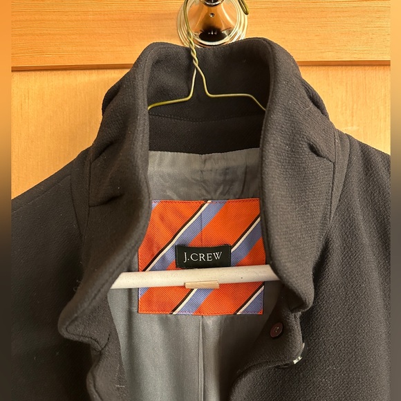 J.Crew Black Long Wool Blend Coat Women’s Size 6 - Picture 5 of 7